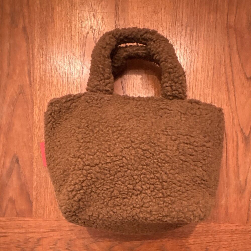 Monchhichi Brown plush lunch bag, insulated RARE - Picture 2 of 6
